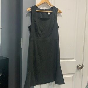 White House black market dress gray pinstripe